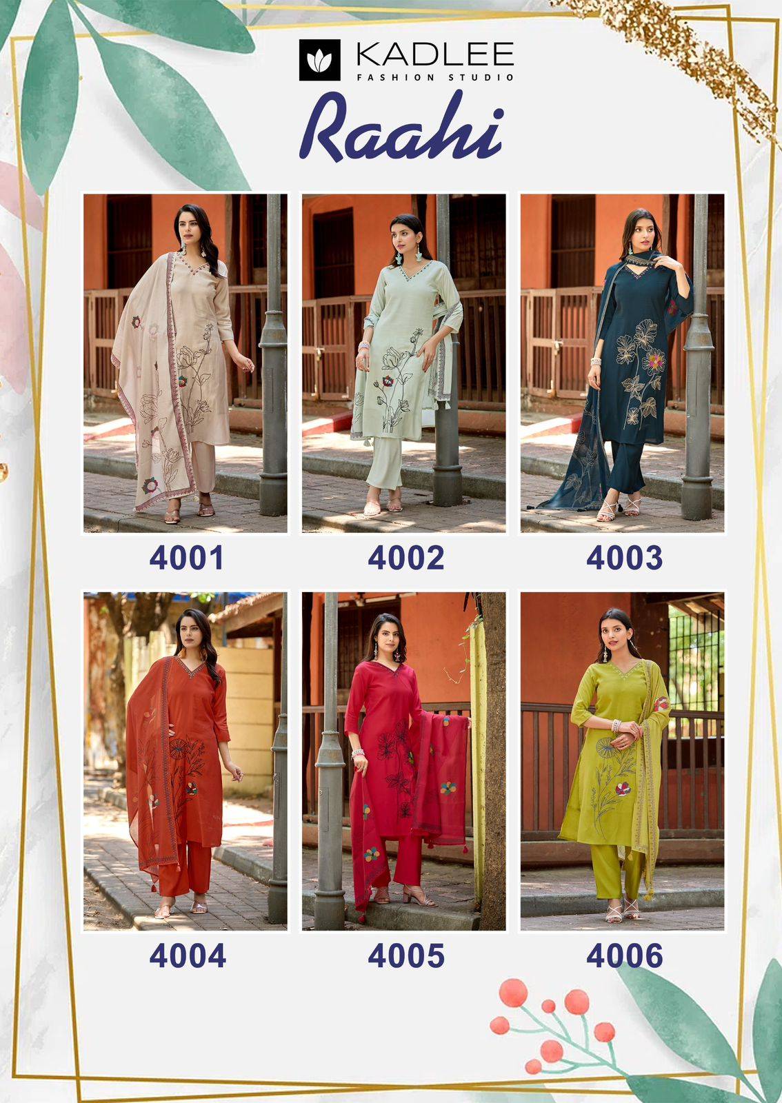 RAAHI By KADLEE 4001 To 4006 Series Designer Ethnic Wear Collection Roman Silk Kurtis At Wholesale Price